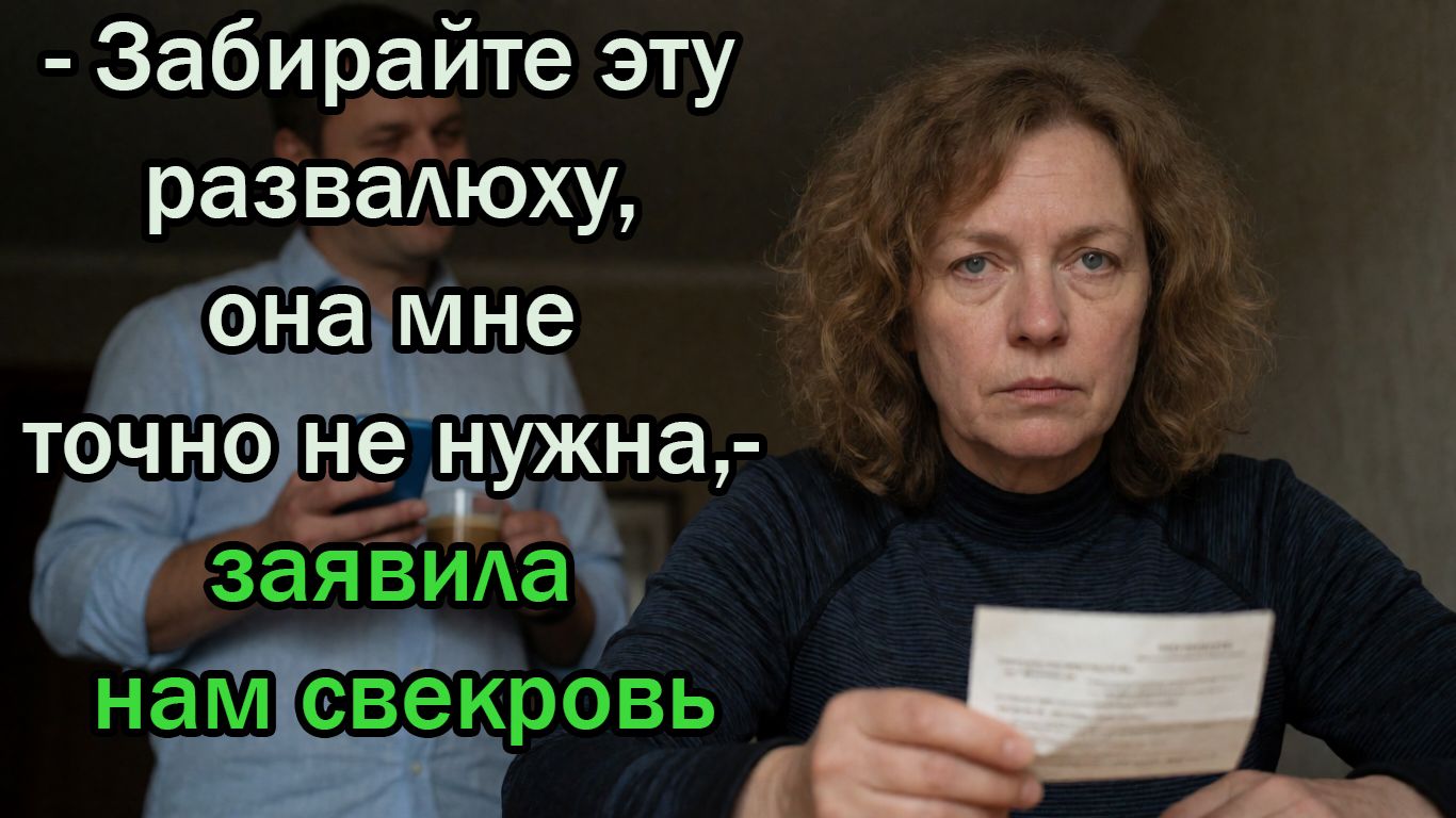 - Забирайте эту развалюху, она мне точно не нужна,- заявила нам свекровь. Однако через два года ...