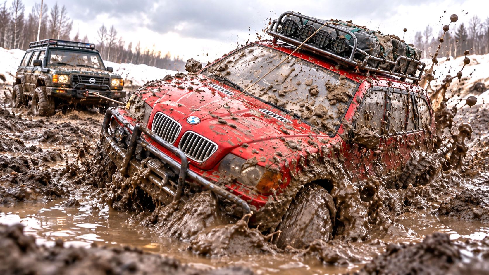 BMW X5 и Nissan Patrol против ЖУТКОЙ ГРЯЗИ! Экстремальный RC Off Road