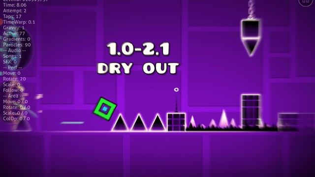 Официальные уровни в Geometry Dash