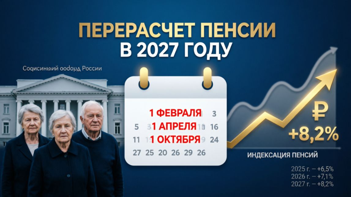 Перерасчет пенсии в 2027 году: что и когда прибавят?