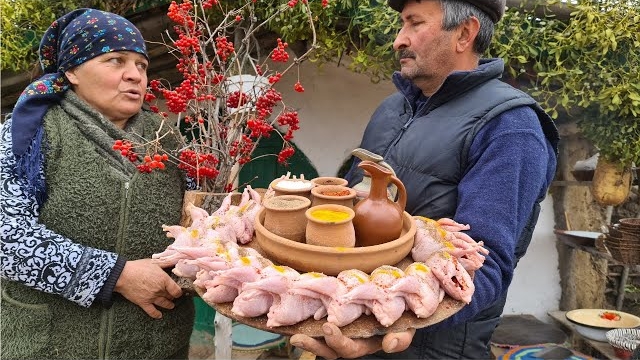Приготовление перепелов в глиняной печи