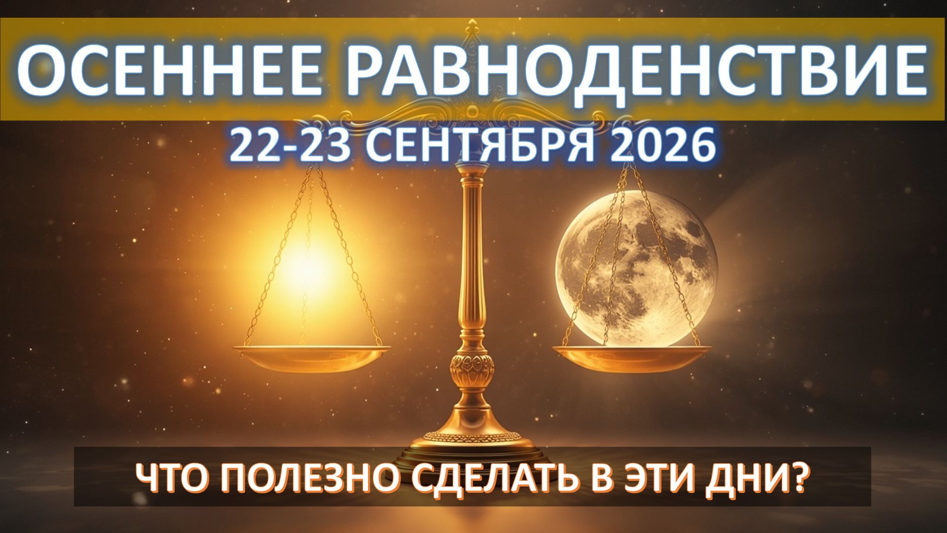 🌞22-23 СЕНТЯБРЯ | ОСЕННЕЕ РАВНОДЕНСТВИЕ🌙 Что хорошо сделать