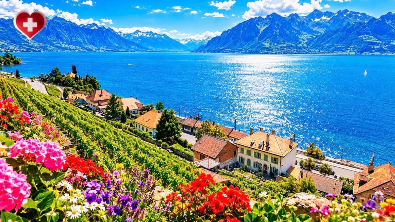 Switzerland, Lavaux - Peaceful Walk Through Stunning Vineyards & Lake Geneva