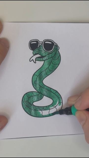 Крутая змея 🐍 раскраска