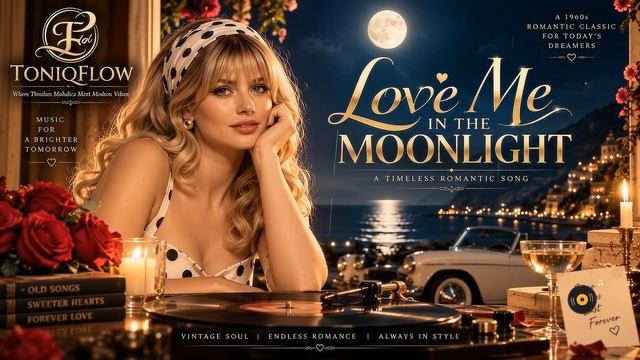 Love Me In The Moonlight 🌙 _ 1960s Love Letter _ Vintage Romantic Song _ ToniqFlow