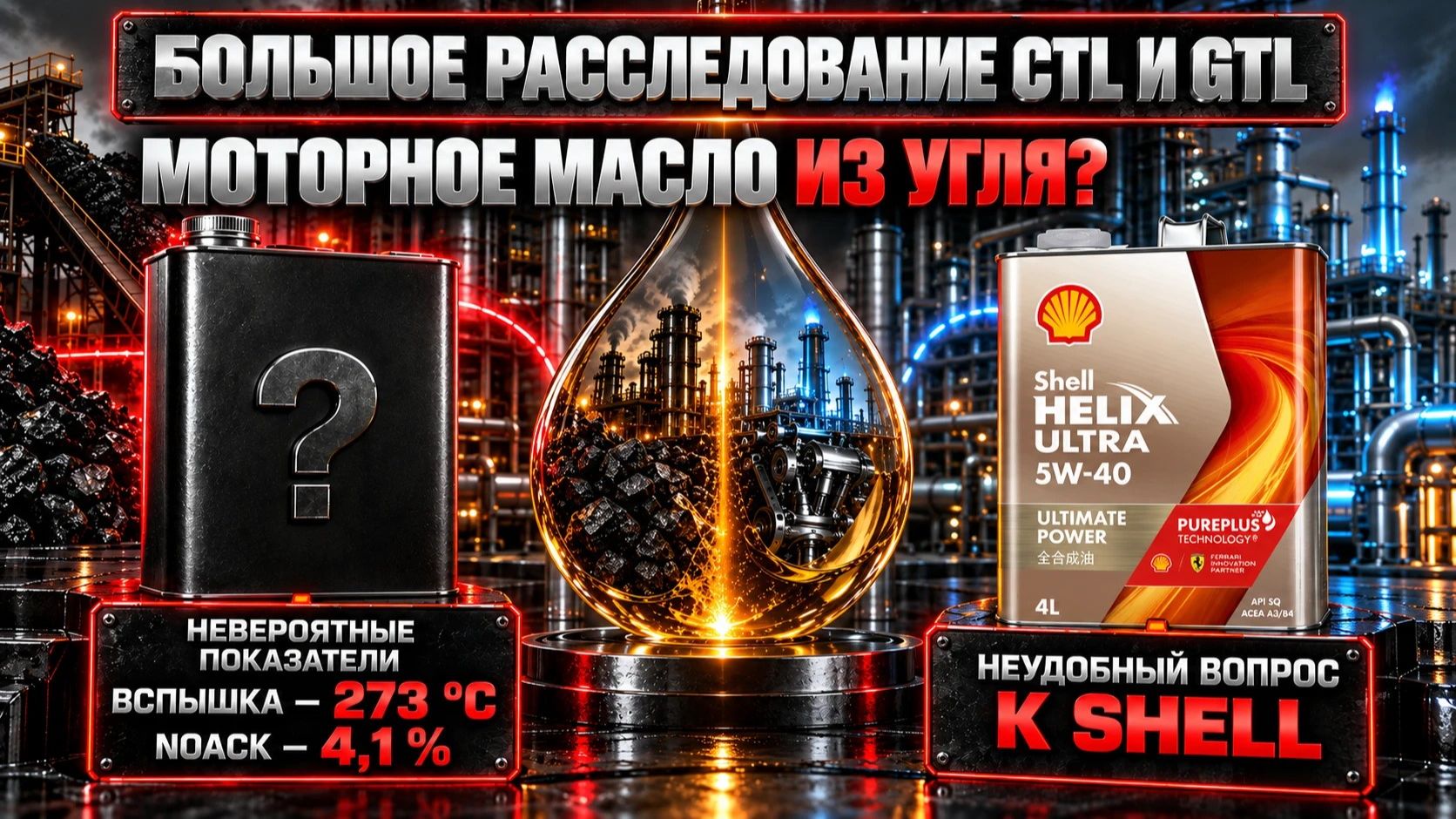 Моторное масло из УГЛЯ. То, что Shell не покажет в рекламе.