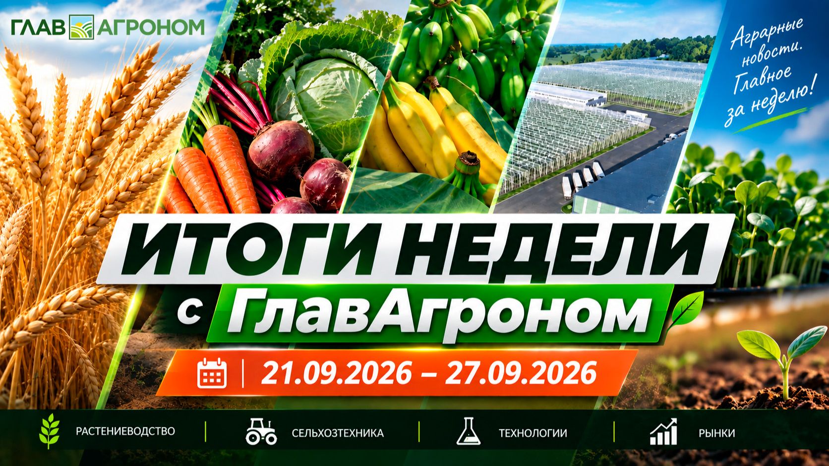 Итоги недели с ГлавАгроном 21.09.2026 – 27.09.2026