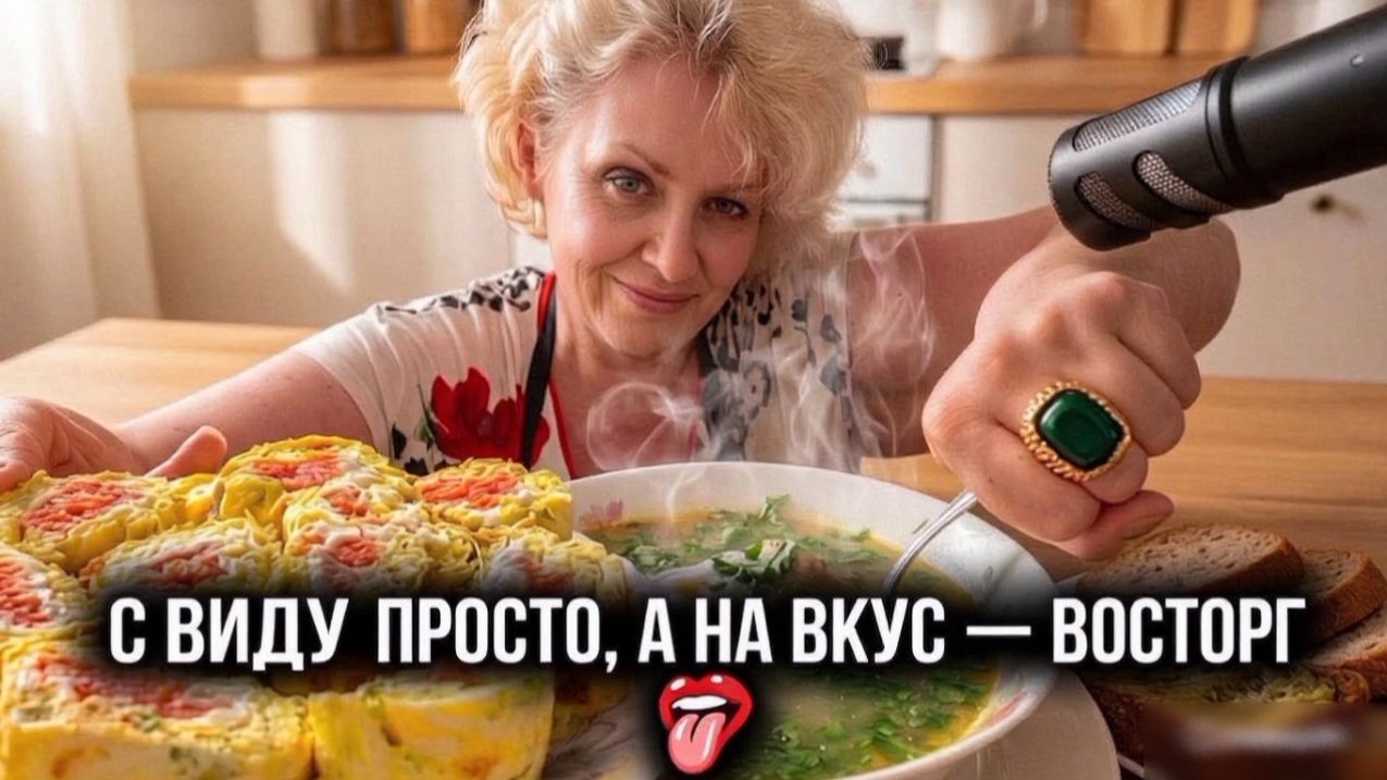 Мукбанг: Царский рулет с форелью и огромная тарелка наваристых щей🍲 Ночной гость😱