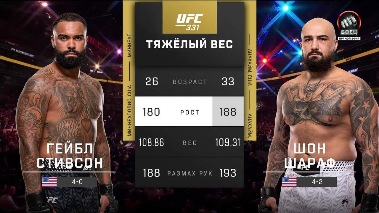 Изображение к видео: Гейбл Стивсон против Шона Шарафа (видео). UFC Fight Night. MMA/Единоборства
