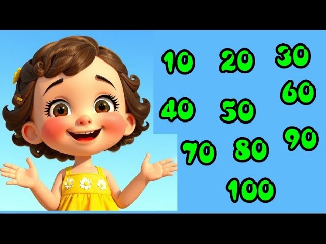 Счёт десятками до 100 🔢 | Учим числа 10–100 🎵 | Весёлая песенка для детей