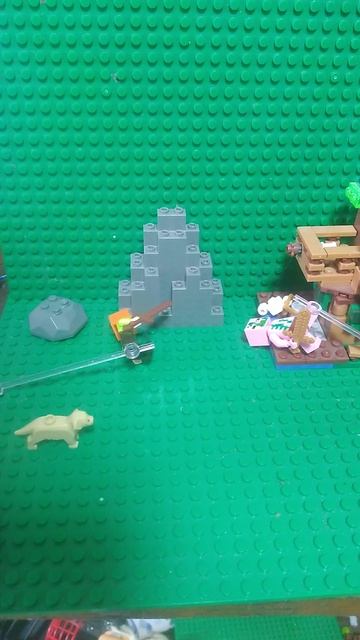 лего битва первая скелет и свинья и игроки