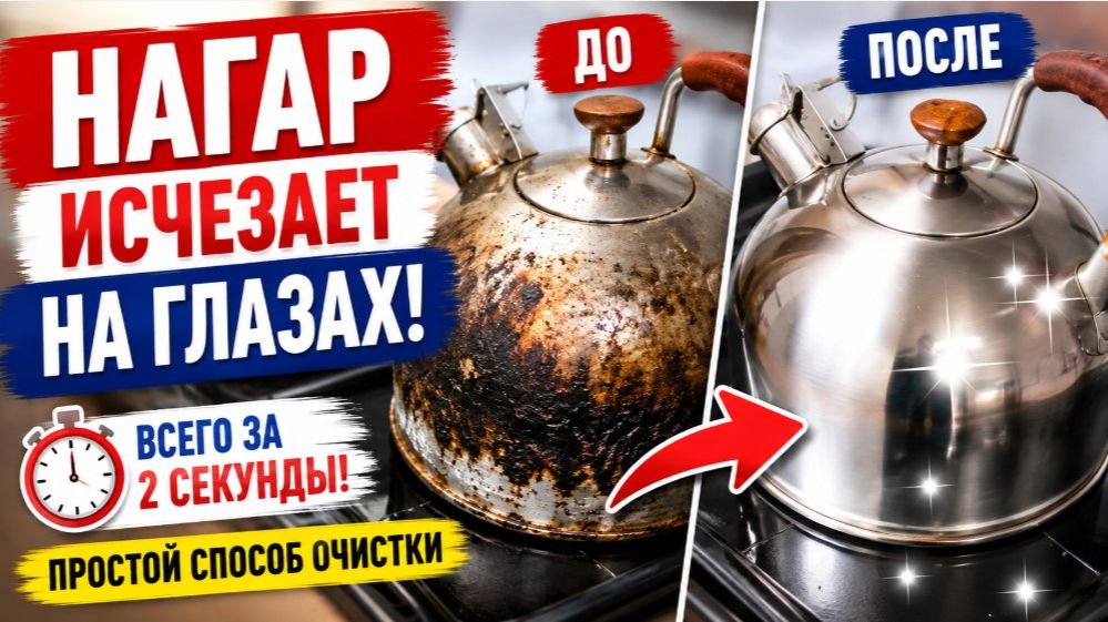 Как быстро очистить посуду от нагара? Этот способ удивит вас!