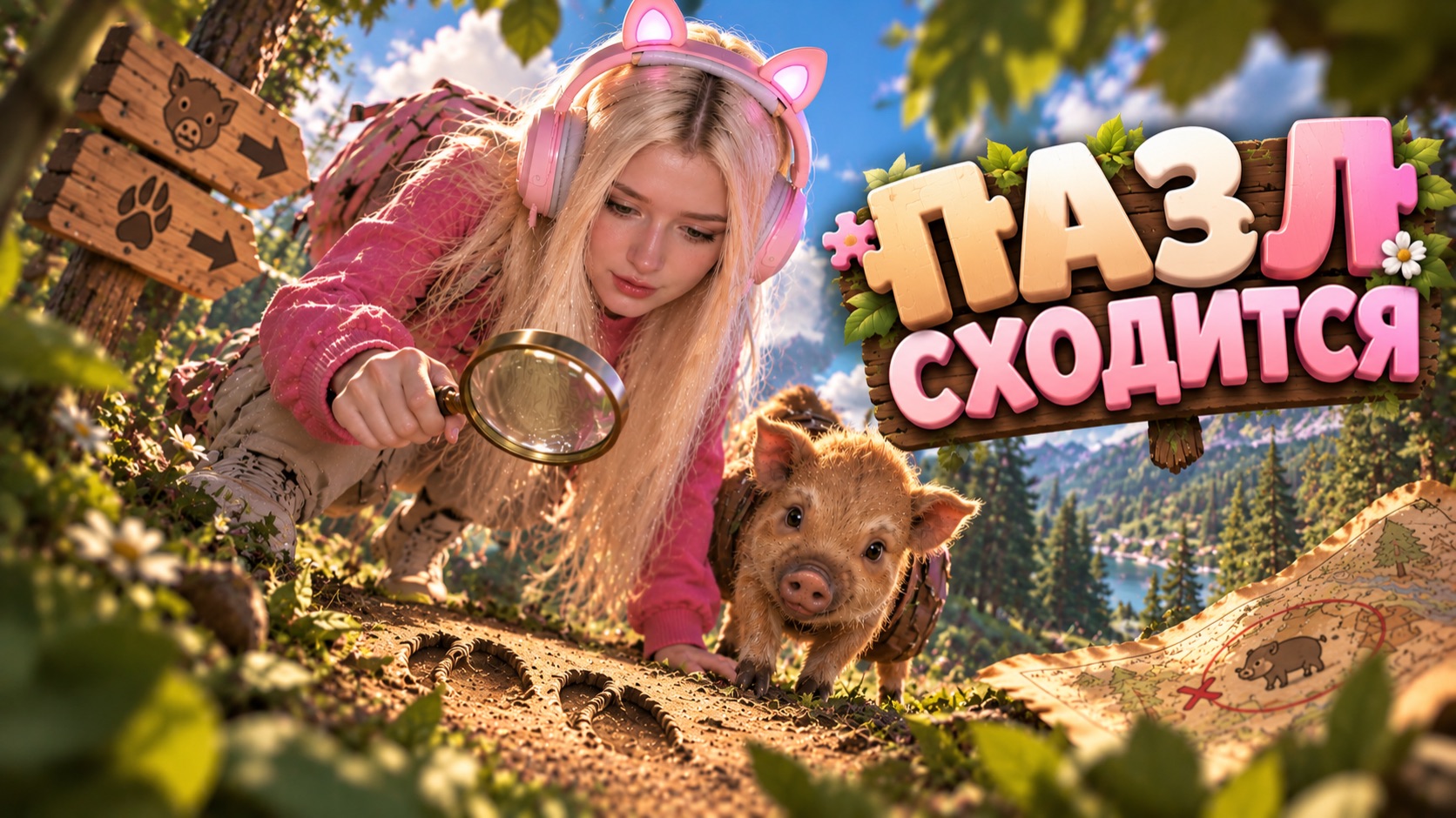 НЮХОМ ЧУЮ, ЧТО ОНА ГДЕ-ТО ЗДЕСЬ🐾🍄🟫| ADORABLE ADVENTURES #4