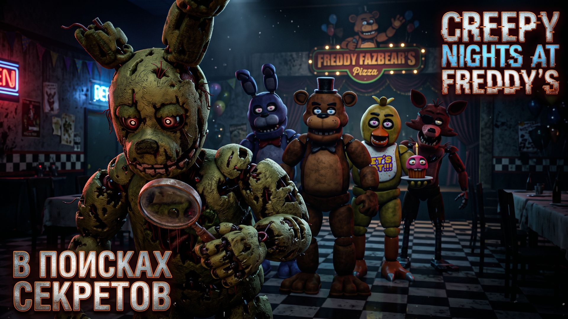 СПРИНГТРАП ИЩЕТ СЕКРЕТЫ в Creepy Nights At Freddy's #2