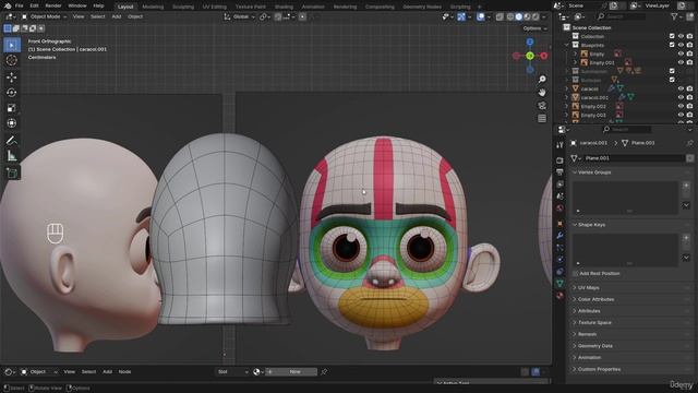 Introduction To 3D Characters Modeling In Blender 151. Head Topology. Comparison