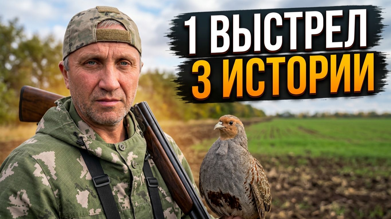 Охота на куропатку - один выстрел, три истории: куропатка, вяхирь и заяц