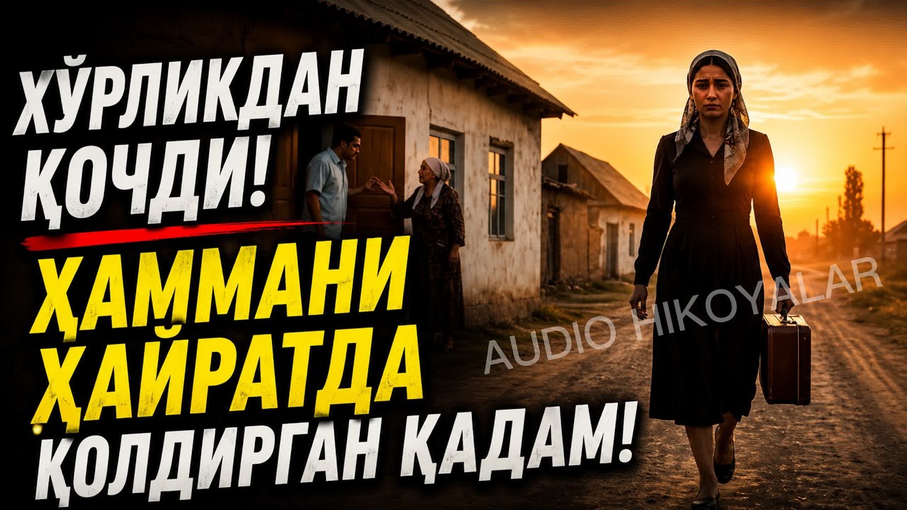 АЁЛ ЭРИ ВА ҚАЙНОНАСИНИНГ ХЎРЛАШЛАРИДАН ЧАРЧАБ, ҲАММАНИ ҲАЙРАТДА ҚОЛДИРГАН ЖАСУР ҚАДАМ ТАШЛАДИ.