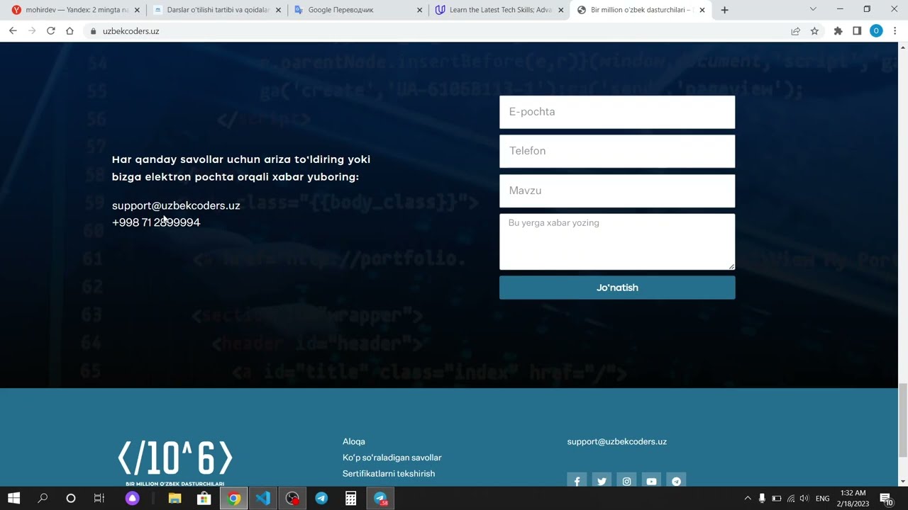 Uzbekcoders.uzdan Sertifikatlarni Olish Va Roʻyxatdan Oʻtish. Рўйхатдан ўтиш ва сертификатларни олиш
