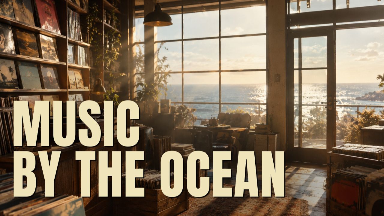 Музыка для Работы и Учебы 💻 Уютный Виниловый Эмбиент Лаунж | Seaside Record Store Background Music