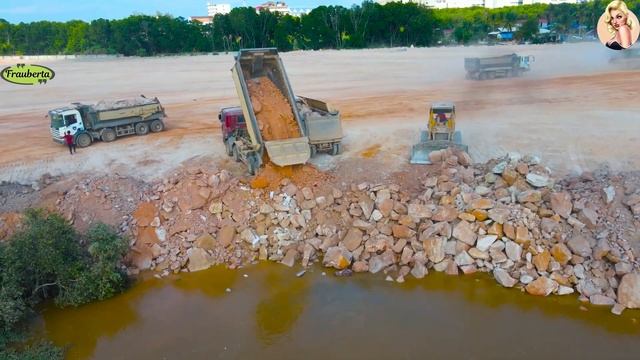 Строительство, засыпка водного канала