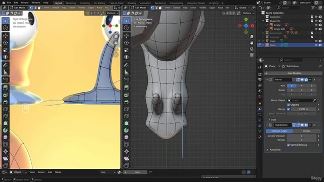 Introduction To 3D Characters Modeling In Blender 148. Body. Eye Tentacles