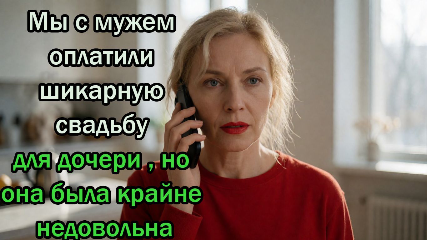 Мы с мужем оплатили шикарную свадьбу для дочери , но она была крайне недовольна подарком