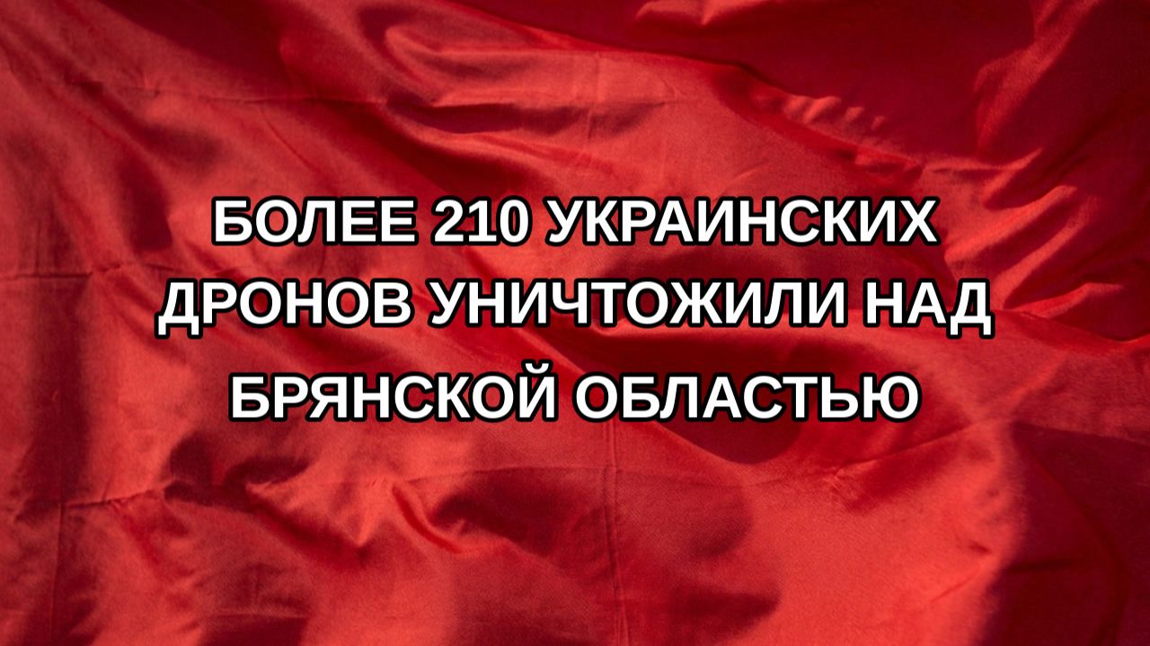 Более 210 украинских дронов уничтожили над Брянской областью