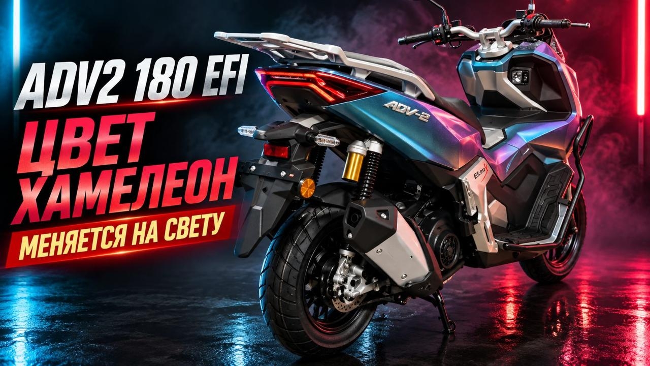 MotoRed: ADV2 180cc 2026 инжектор, цвет хамелеон. Собран и настроен профессионально.
