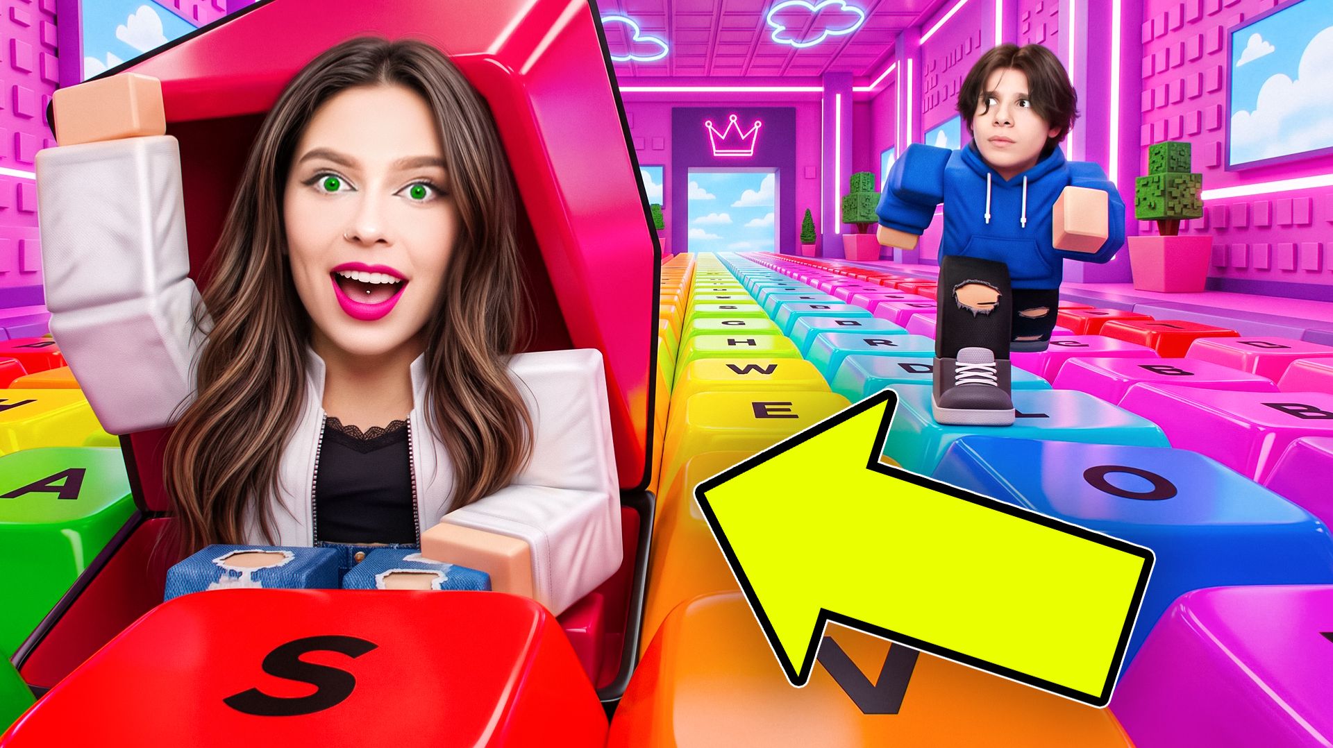 🤯КСЮША НЕ ЗАМЕТИЛА МЕНЯ! ПРЯТКИ в KEYBOARD ESCAPE В РОБЛОКС!