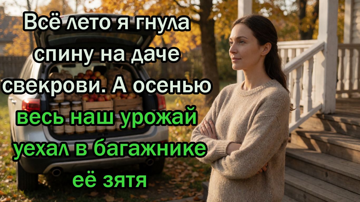 Все лето я горбатилась на даче свекрови, а весь урожай забрала ее родня