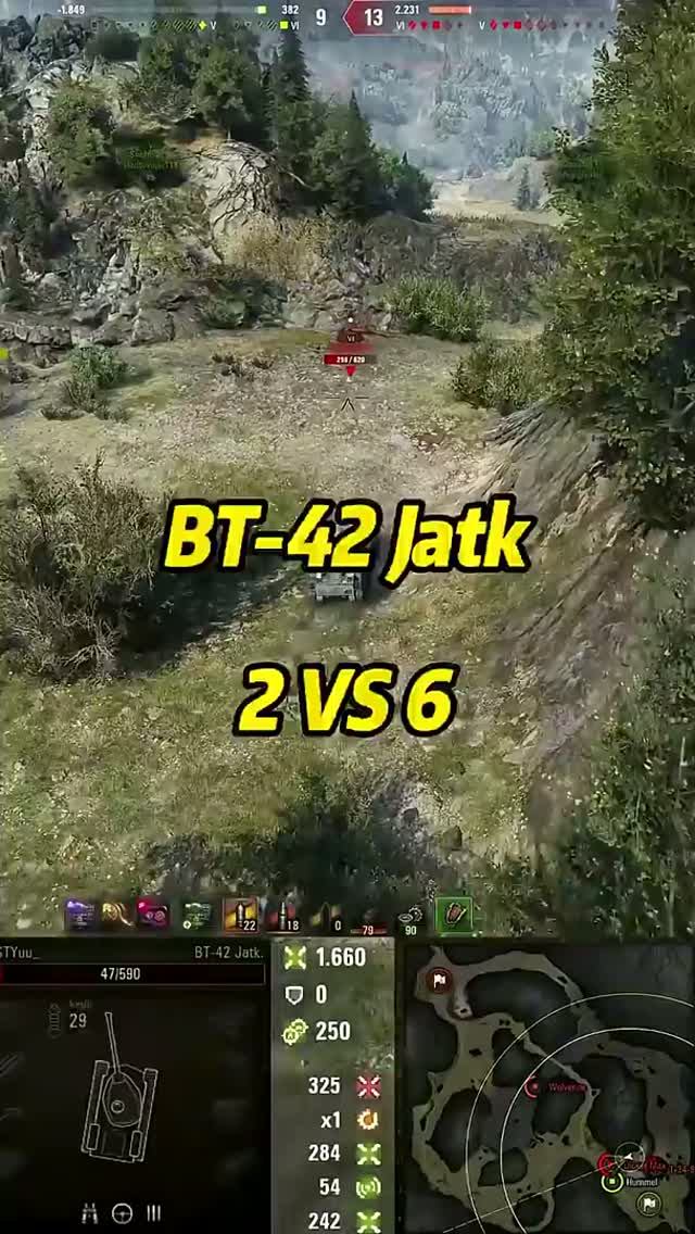 BT-42 Jatk - 2v6 Clutch Comeback With 47 HP! (3.8k Dmg)