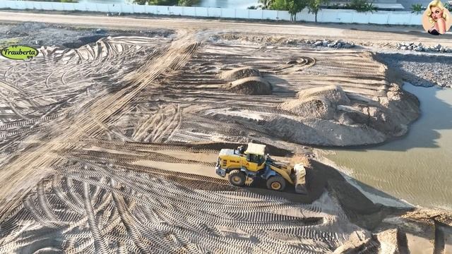 Строительство, дороги на озере, высотные съёмки