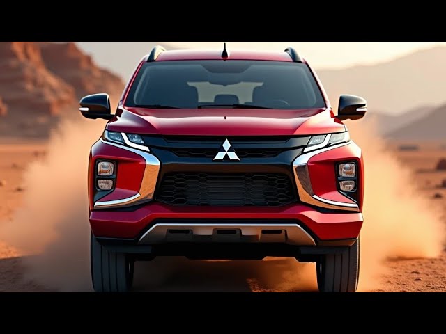 2026 Mitsubishi Pajero Sport в красном цвете мощный внедорожник нового поколения