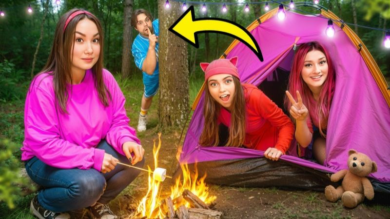 КЛУБ ДЕВОЧЕК в Летнем Лагере ! ЛУНОМОСИК
