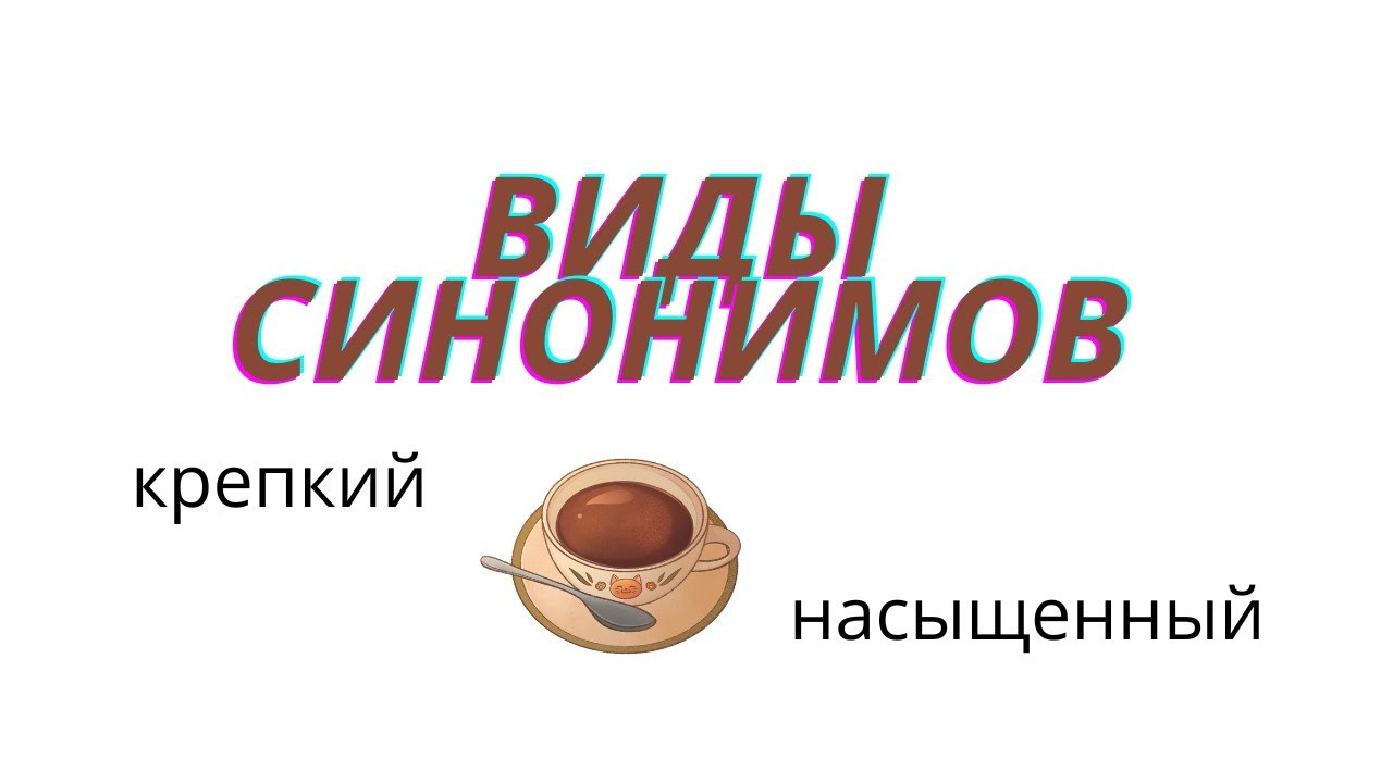 Синонимы. Виды синонимов.