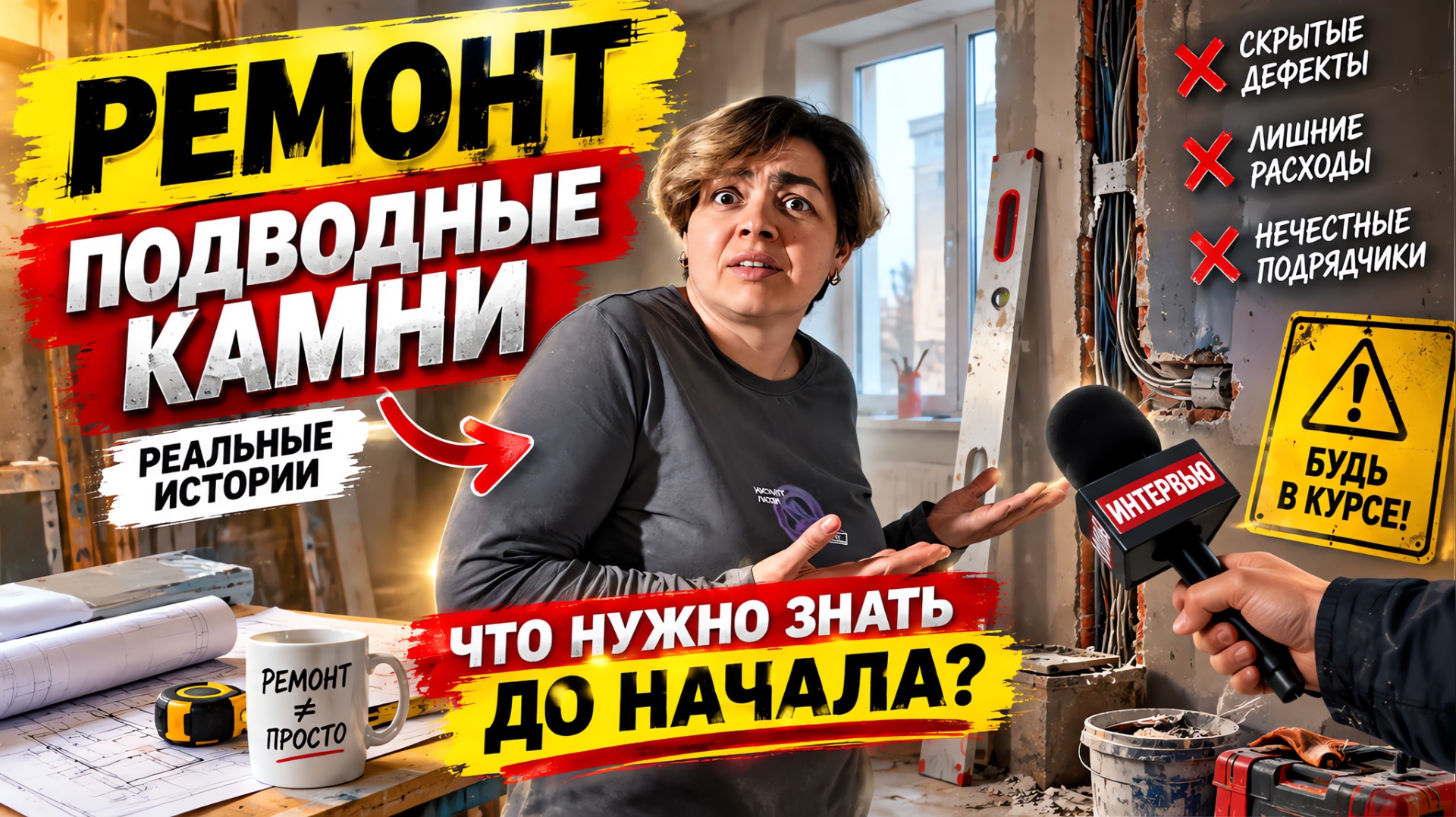 Ремонт. Подводные касни