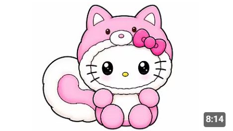 Как нарисовать Hello Kitty в наряде милой Белочки  🩷