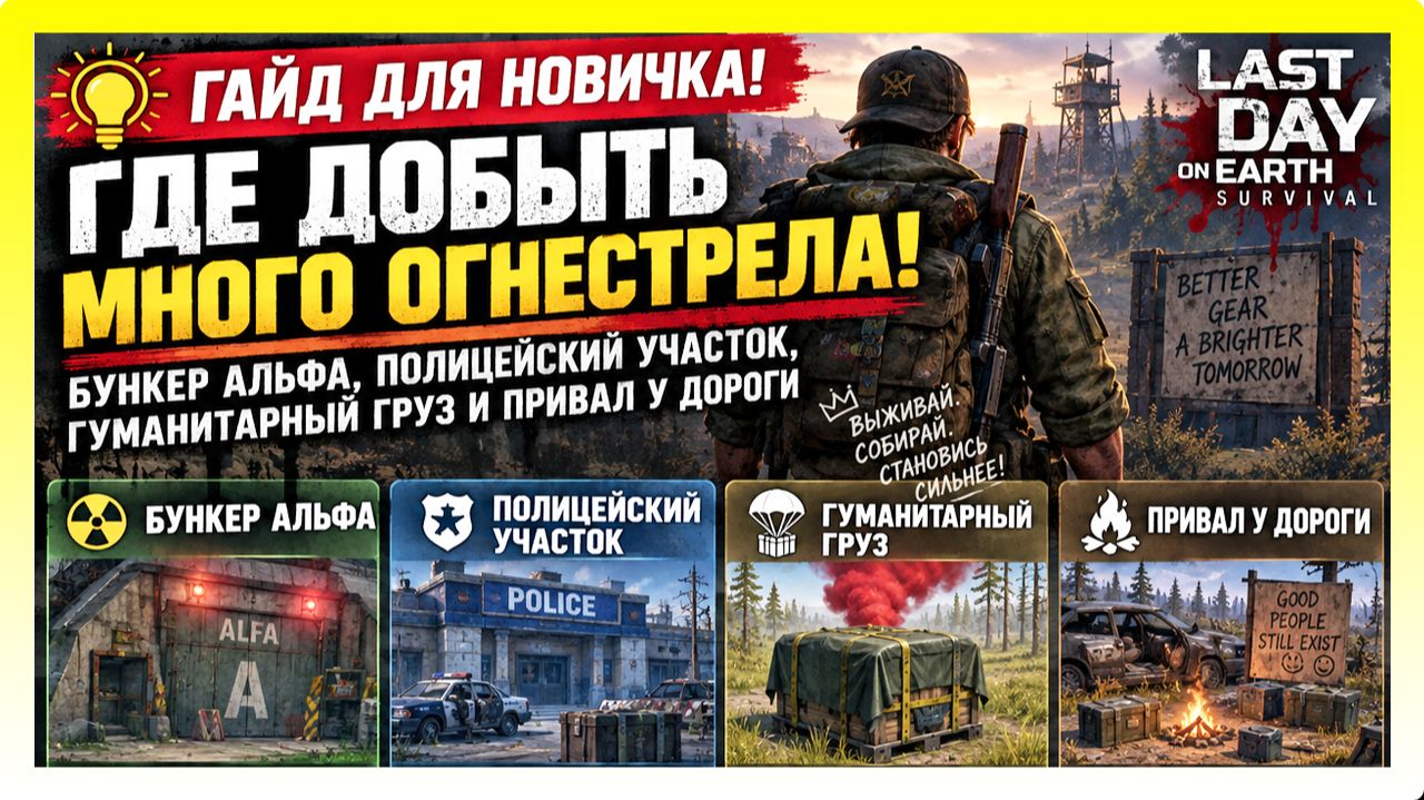 ГАЙД ДЛЯ НОВИЧКА! ГДЕ ДОБЫТЬ МНОГО ОГНЕСТРЕЛА / Last Day On Earth: Survival
