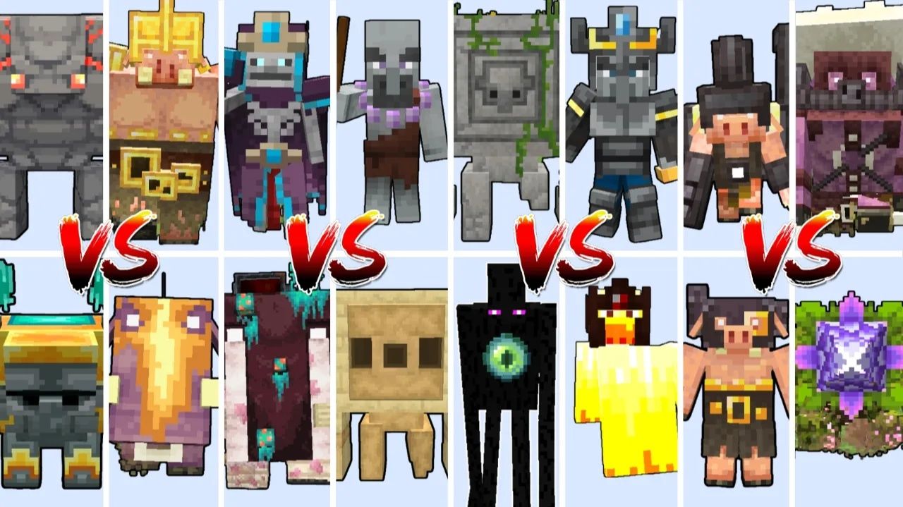 Турнир мобов Dungeons против Legends в Minecraft