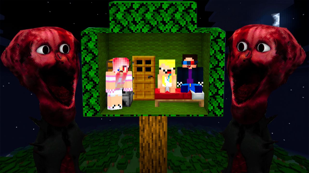 🌳СТРОИМ ДОМ НА ДЕРЕВЕ, ЧТОБЫ СПАСТИСЬ ОТ ВАРЕНОГО В МАЙНКРАФТ! ШЕДИ MINECRAFT