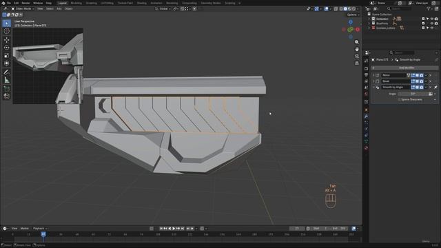 35. 035_Modeling The Front Wing Vents And Hexagonal Thruster Grille