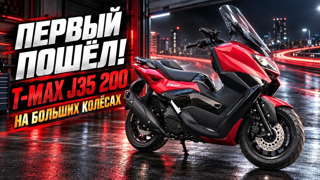 MotoRed: ПЕРВЫЙ T-MAX (X-max) J35 200CC с колёсами 150х70 и 140х60. У нас всё получилось!