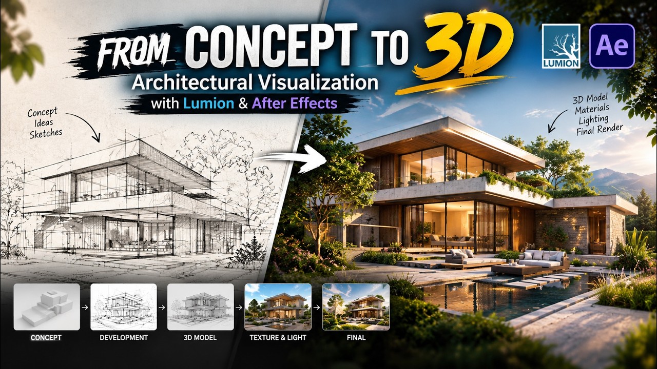 From Concept To 3D | Architectural Visualization With Lumion & After Effects