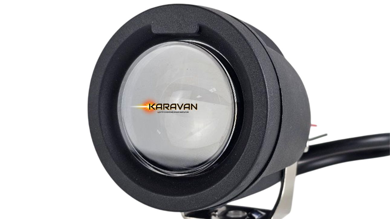 WT-AD10818Фонарь безопасности синяя бегущая стрелка 18 Ватт 10-80V Osram led KARAVAN PRO