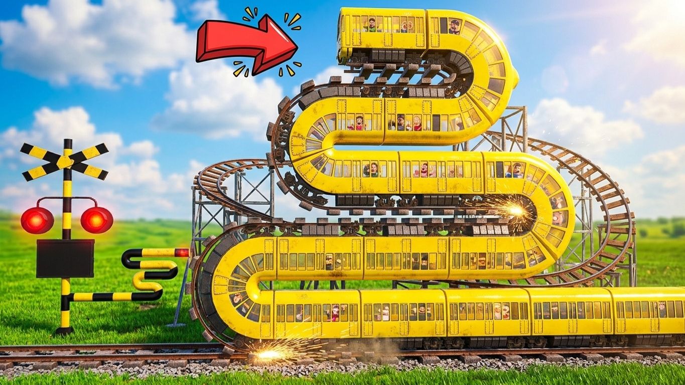🚦 Железнодорожный переезд вытворяет невероятное!🚆 Поезд и странные сигналы | 3D-анимация. Мультики