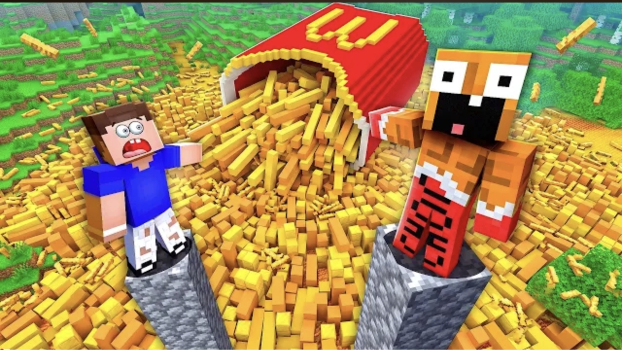🍟ПОЛ - ЭТО КАРТОШКА ФРИ!😱 ВЫЖИВИ ЧЕЛЛЕНДЖ В МАЙНКРАФТ!