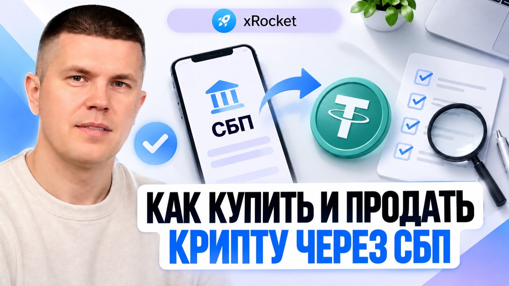 Как купить и продать крипту через СБП | XRocket биржа без KYC