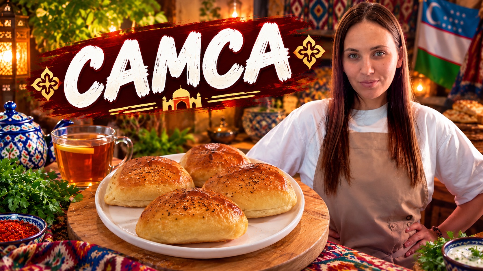 Самса с говядиной и картошкой