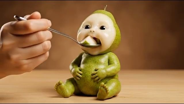 Милые или жуткие? Фруктовые младенцы ИИ 🍓👶 | Самый «странно приятный» AI ASMR