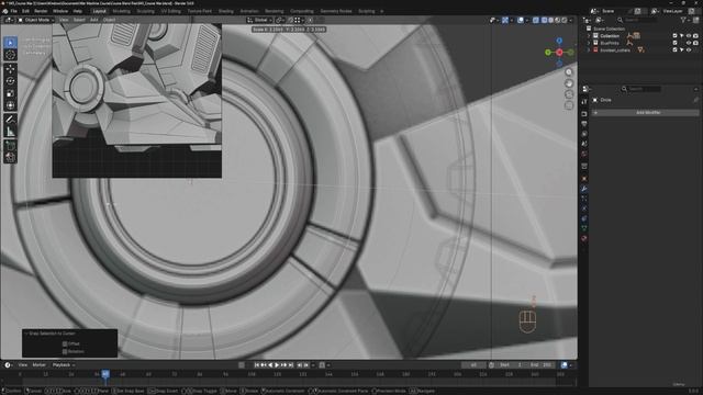 BLENDER THE SCI-FI WAR MACHINE 46. 046_ Modeling The Foot Base Plate